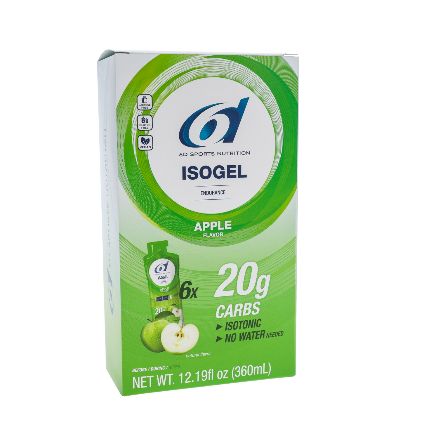 6d Sports Nutrition Iso Gel / Box of 6 / Apple