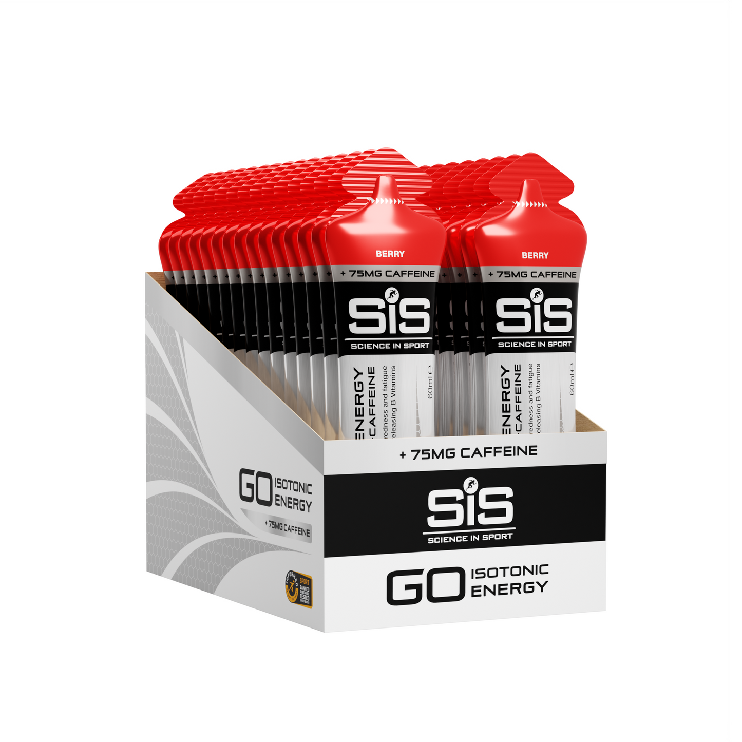 SiS Go Energy + Caffeine Gels / Berry / Box of 30