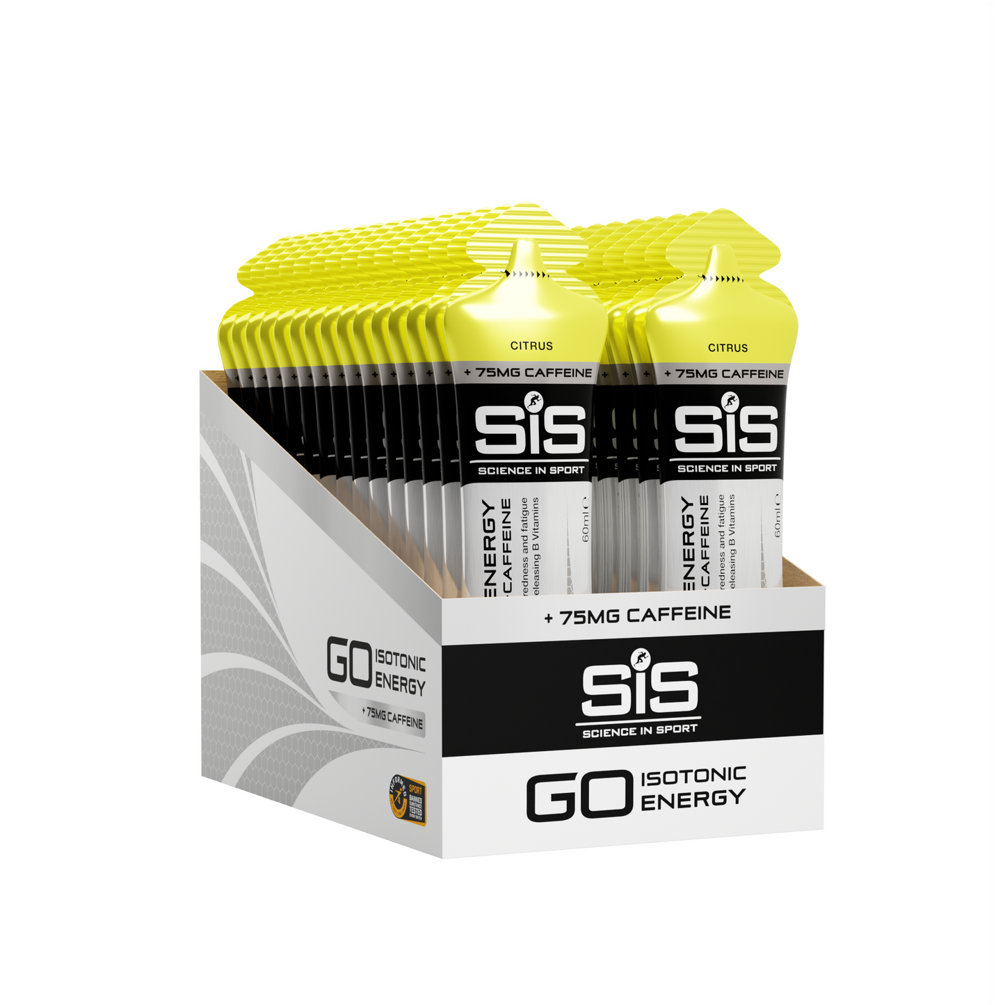 SiS Go Energy + Caffeine Gels / Citrus / Box of 30