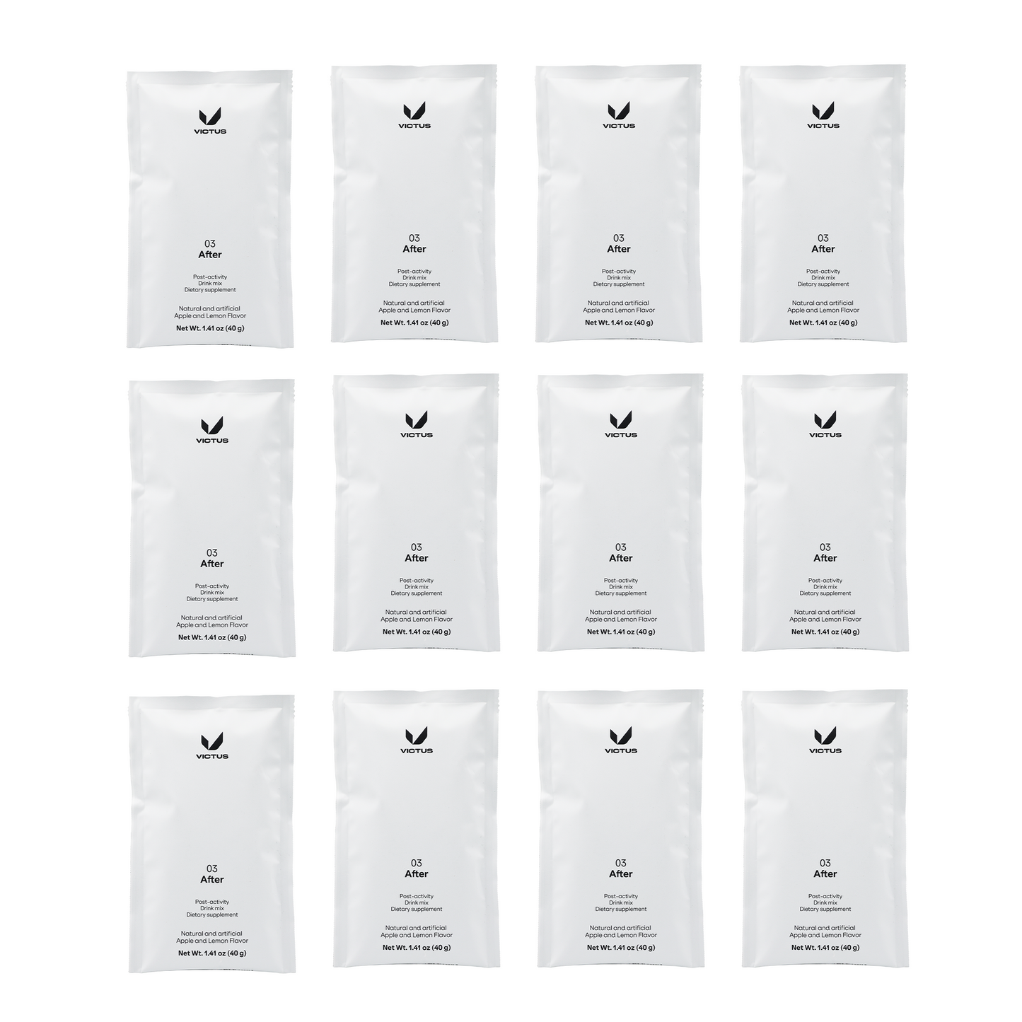 Victus Drink Mix After (03) / Pack of 12 / Apple and Lemon