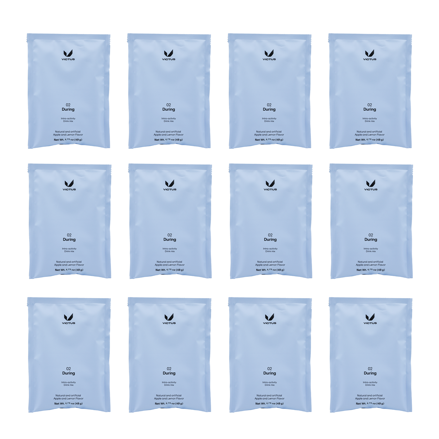Victus Drink Mix During (02) / Pack of 12 / Apple and Lemon