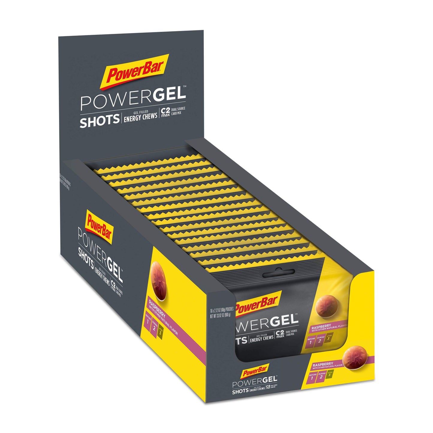Powerbar Powergel Shots / Raspberry / Box of 24