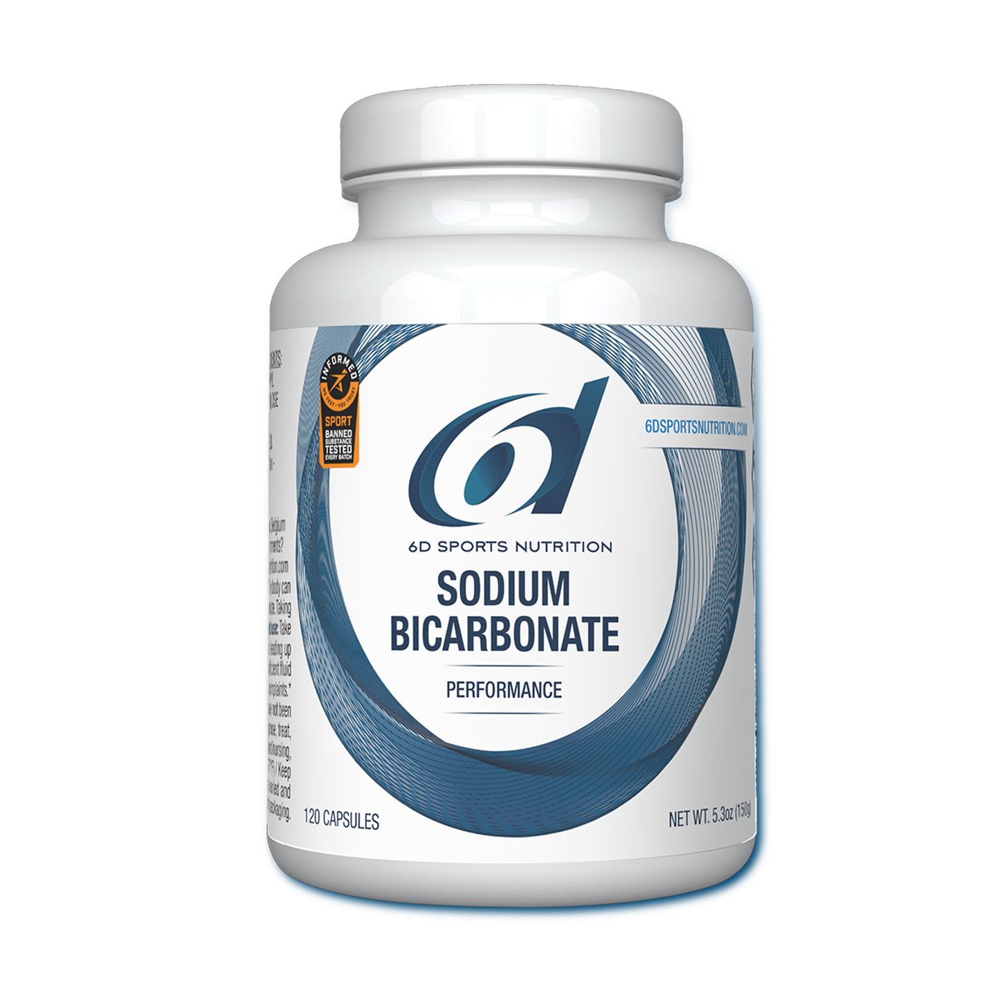 6d Sports Nutrition Sodium Bicarbonate / 120 Capsules / Unflavored