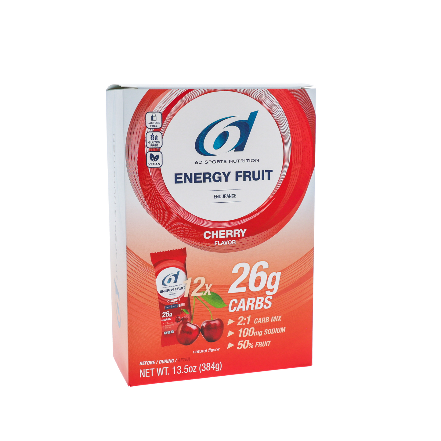 6d Sports Nutrition Energy Fruit / Box of 12 / Cherry