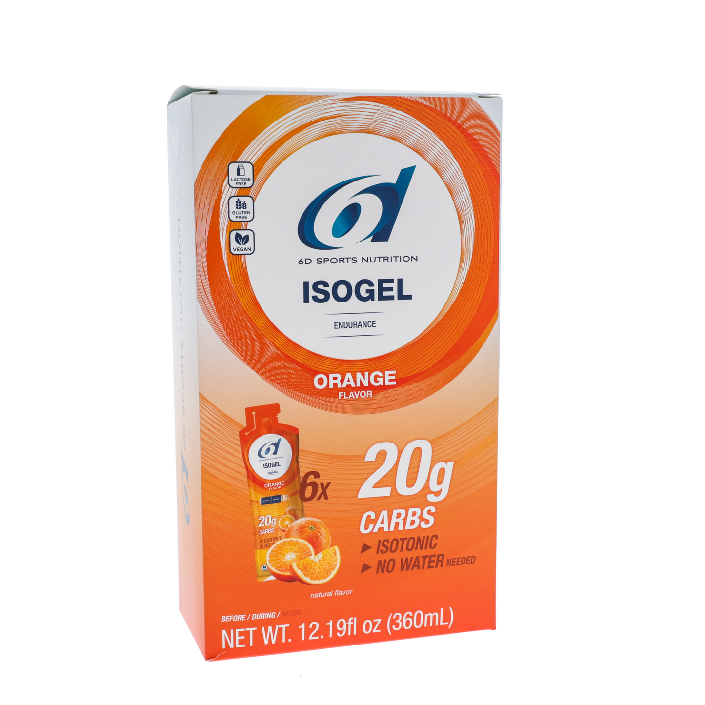 6d Sports Nutrition Iso Gel / Box of 6 / Orange