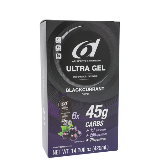 6d Sports Nutrition Ultra Gel / Box of 6 / Blackcurrant (with Caffeine)