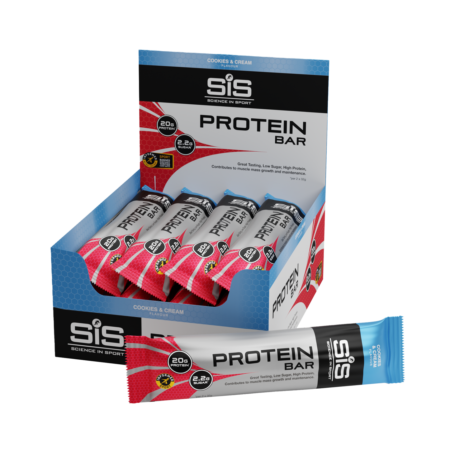SiS Protein Bar / Box of 12 / Cookies and Cream