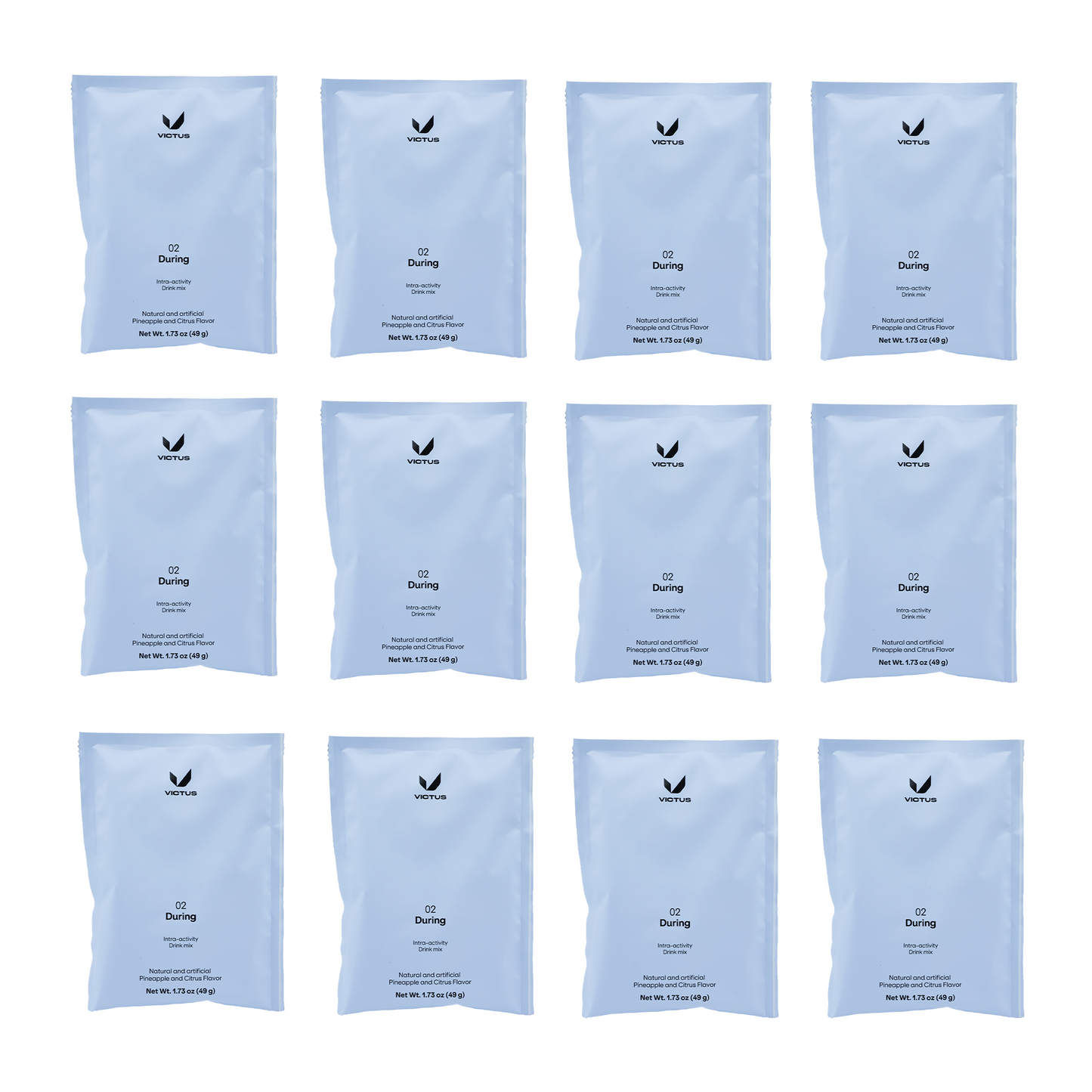 Victus Drink Mix During (02) / Pack of 12 / Pineapple and Citrus