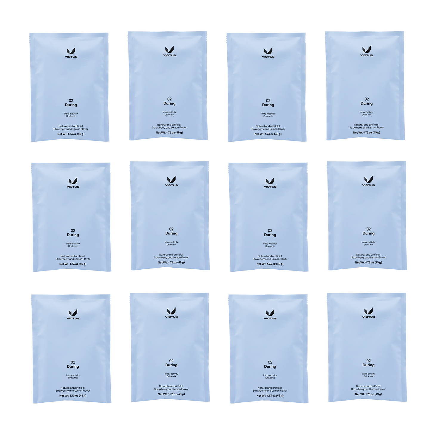 Victus Drink Mix During (02) / Pack of 12 / Strawberry and Lemon